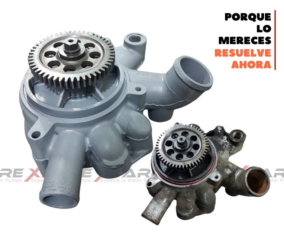 Reparación-Profesional-de-Bomba-de-Agua-para-Motor-Detroit-DD6 Central de Bombas