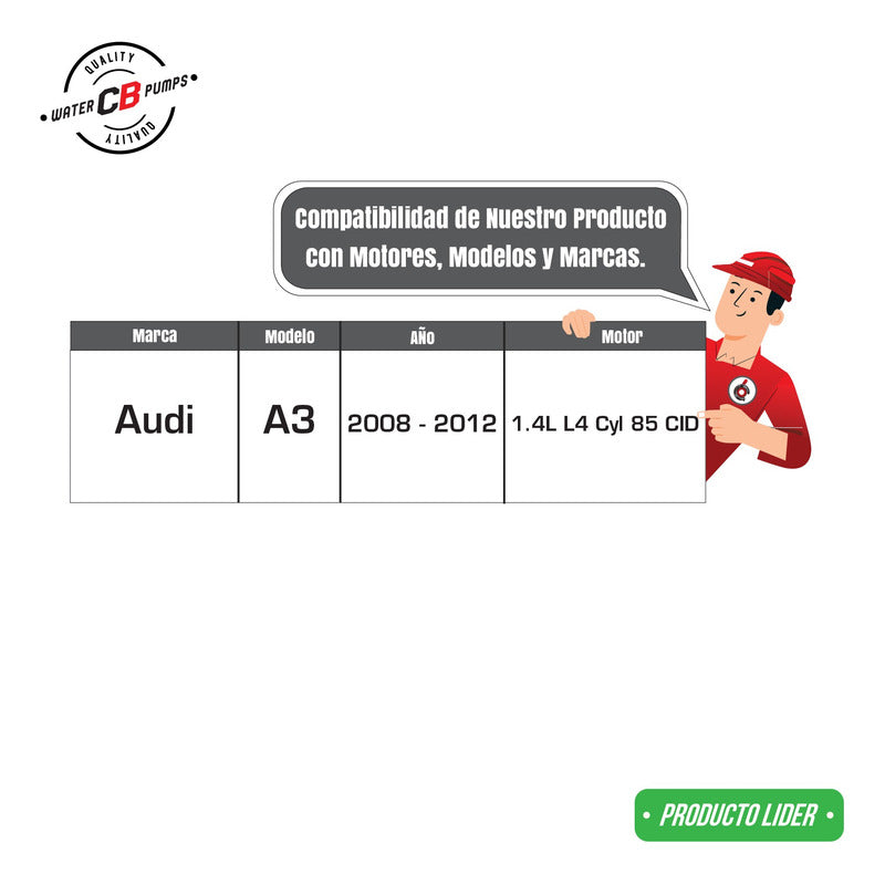 Bomba De Agua Audi A1 A3 1.4l L4 2008-2011 03c121005n