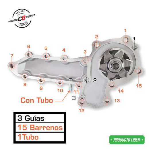 Bomba De Agua Carrier Thermo King Kubota V2003 C/tubo Larga