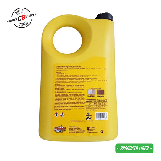 Anticongelante Refrigerante Bardahl Concentrado 1galón 3.78l Amarillo