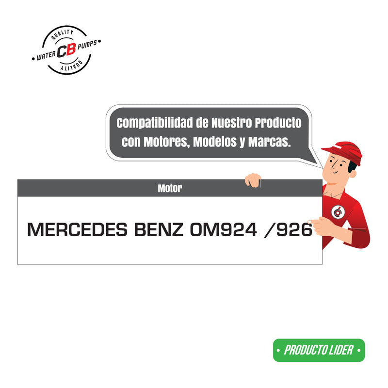 Bomba De Agua Mercedes Benz Diesel Om924 / 926