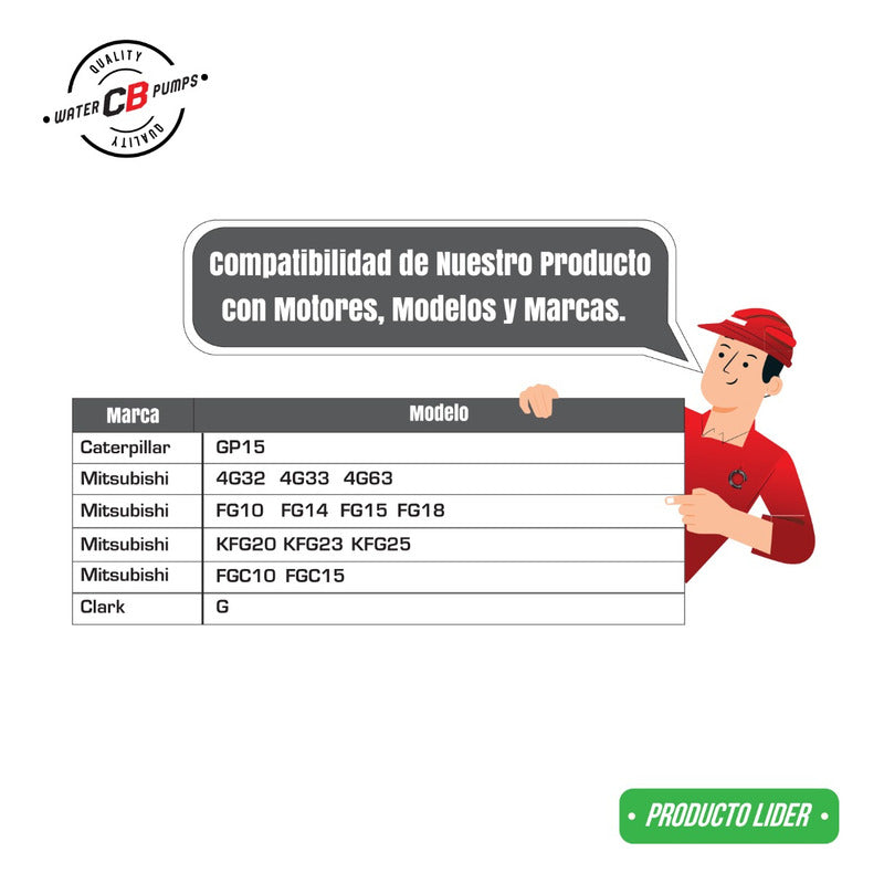 Bomba Agua Montacargas 4g32 4g33 Mitsubishi Clark Caterpilla