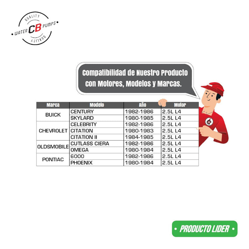 Bomba De Agua Celebrity Cutlass Century Phoenix 2.5l 80-86