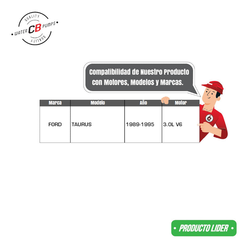 Water Pump Ford Taurus 3.0l V6 1989-1995
