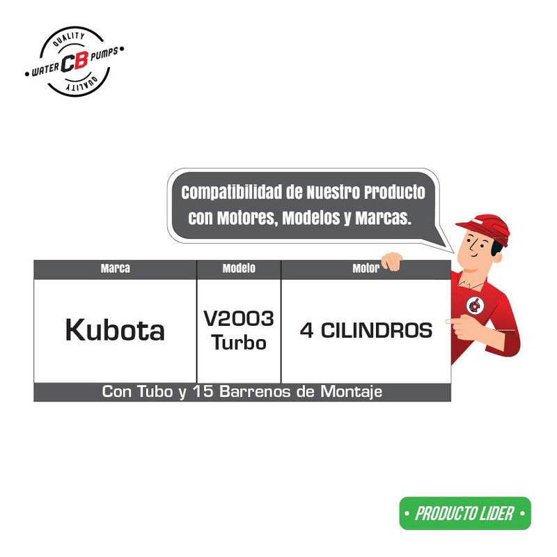 Bomba De Agua Carrier Thermo King Kubota V2003 C/tubo Larga