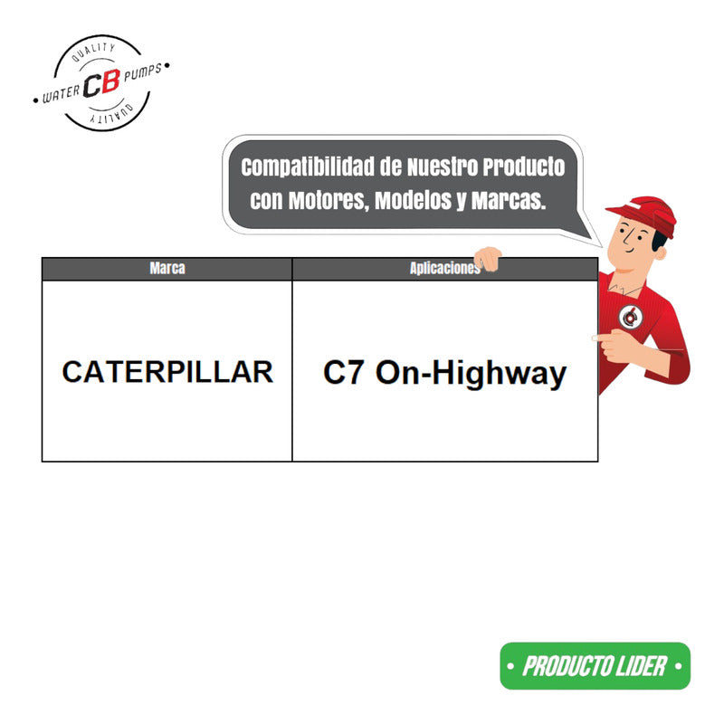 Bomba De Agua Compatible Con Caterpillar C7 On-highway