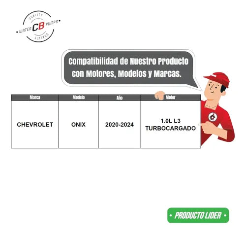 Bomba De Agua Chevrolet Onix 2020-2024 1.0l L3