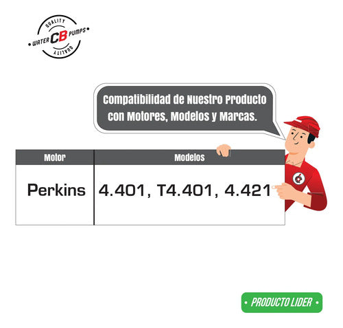 Bomba De Agua Para Perkins Caterpillar 4.401 T4.401 1545442