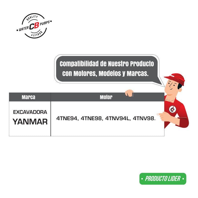 Yanmar Excavator Water Pump Engine 4TNV94L 4TNV98 4TNE98