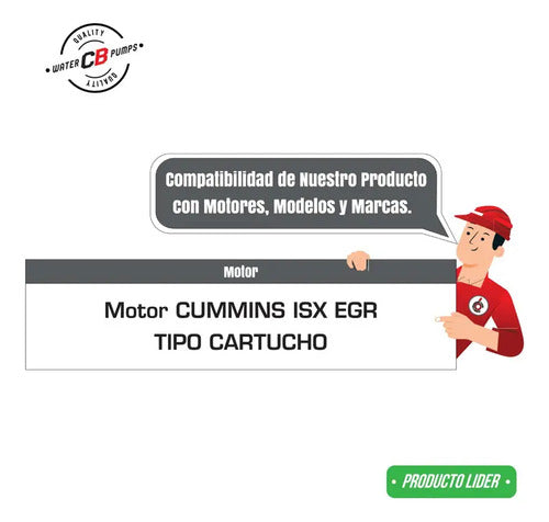 Bomba De Agua Para Cummins Isx/egr Base Salida Inf. Larga