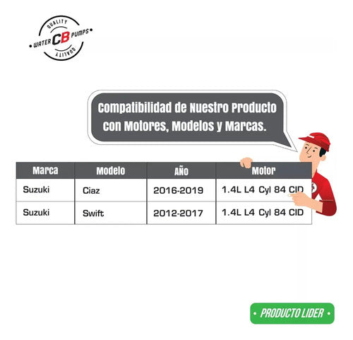 Bomba De Agua Suzuki Ignis 1.2l 2018 2019 2022