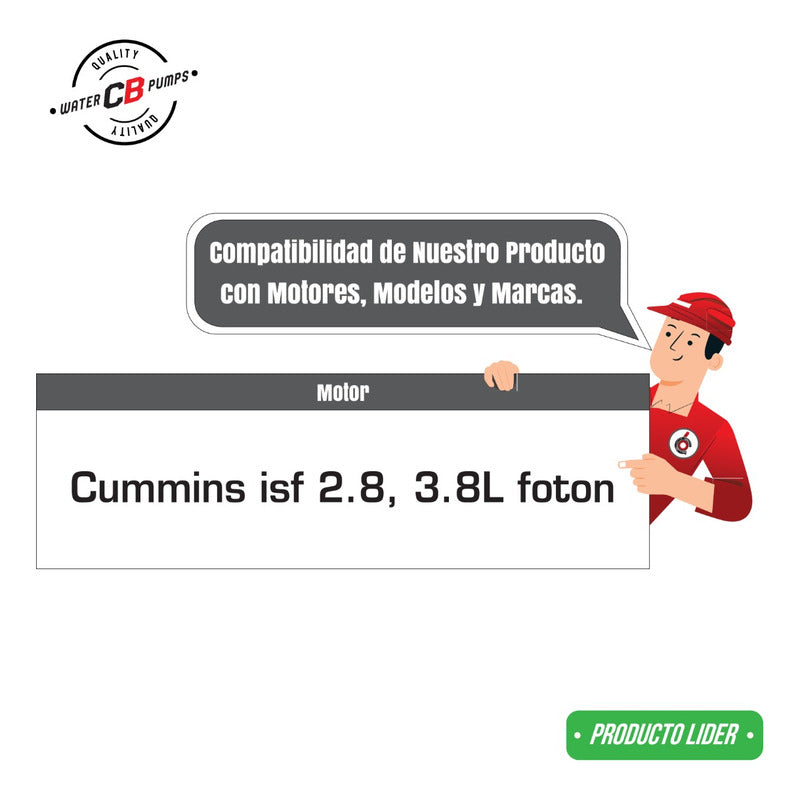 Bomba d'água Cummins ISF2.8 Foton