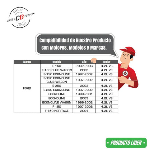 Bomba De Agua Ford F150 Econoline E150 V6 4.2l 1997-2003