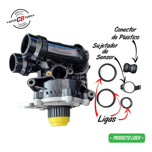 Water Pump Vw Gti Tiguan Passat Seat Audi Tfsi 08-18 2.0l