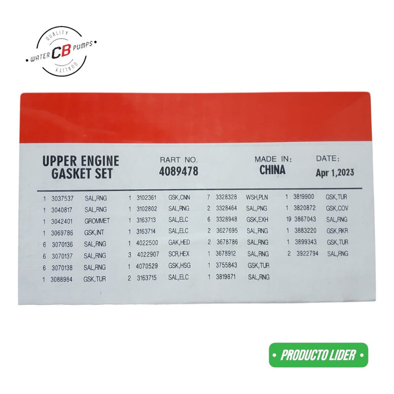 Juego De Juntas Superior Cummins M11 4089478