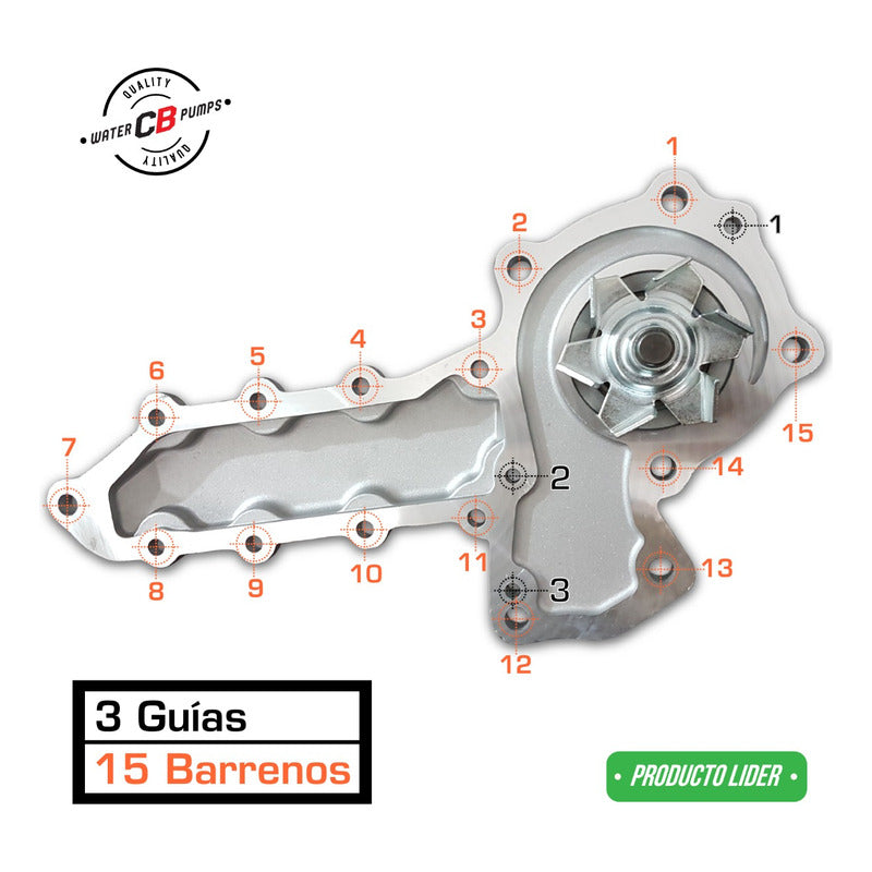 Bomba De Agua Carrier / Thermoking Motor Kubota (larga)