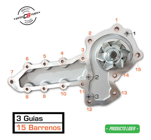 Bomba De Agua Para Carrier Thermoking Motor Kubota (larga)