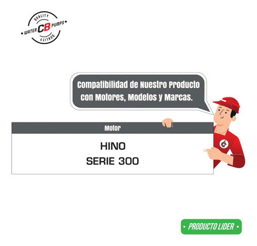 Bomba De Agua Compatible Con Hino Serie 300 08-11