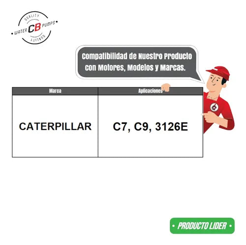 Bomba De Agua Compatible Con Caterpillar C9 3126b 3126e