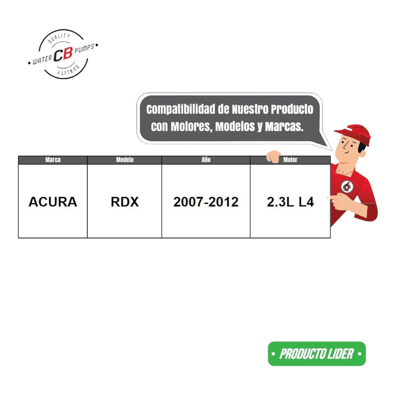 Bomba De Agua Acura Rdx 07-12 L4 2.3l