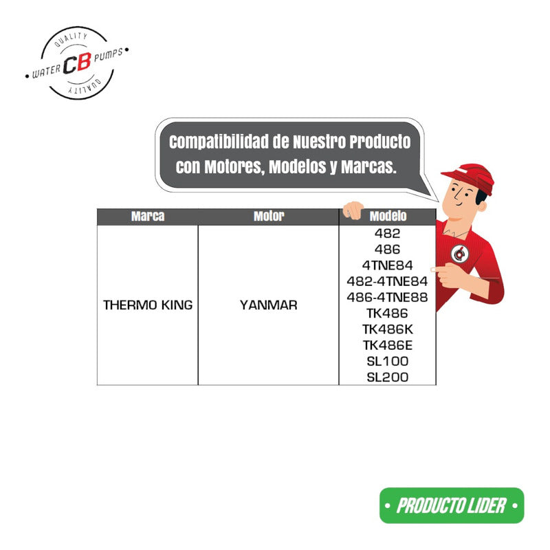 Bomba De Agua Thermo King Yanmar 482/486