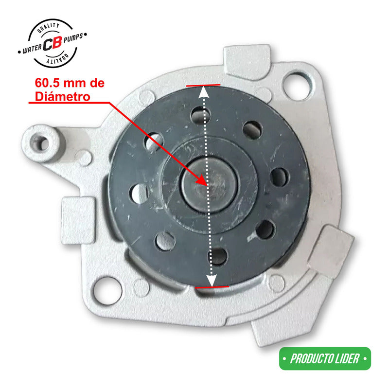 Bomba De Agua Fiat Stilo L5 2.4l 2.0l 2007 Polea De 60.5 Mm