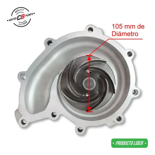 Bomba De Agua Compatible Con Scania 96-04 Propela De 105 Mm