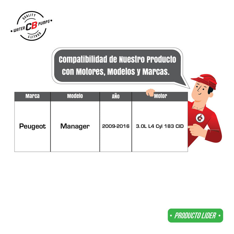Bomba d'água Peugeot Manager Ducato 2009 L4 3.0l