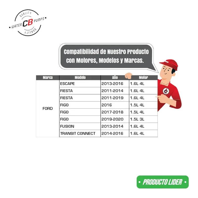 Bomba De Agua Ford Fiesta 11-14 L4 1.6l Mi tienda