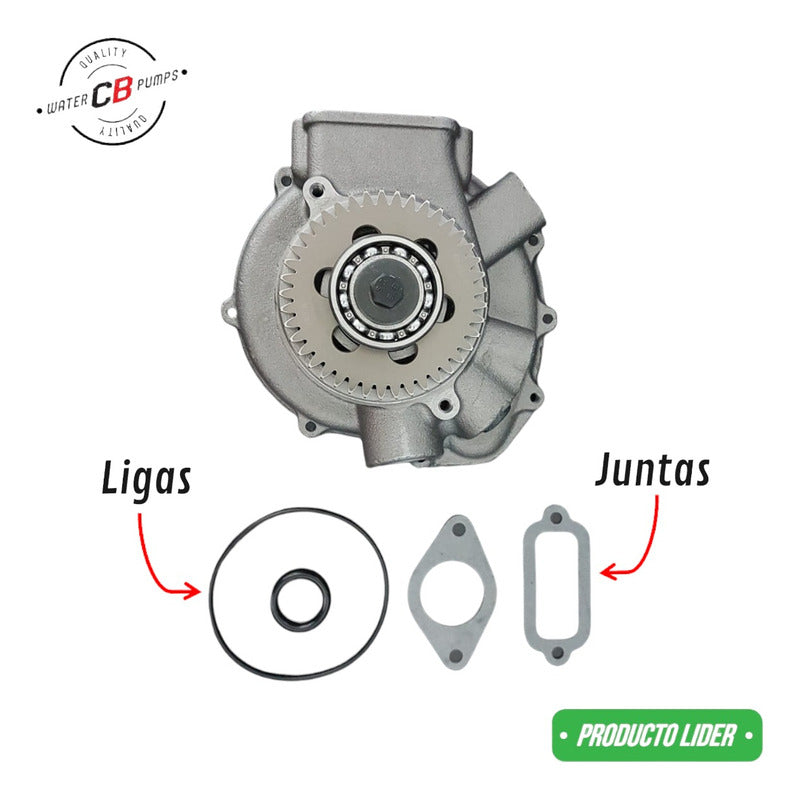 Bomba De Agua Caterpillar C12 (con Tapa De Aluminio)