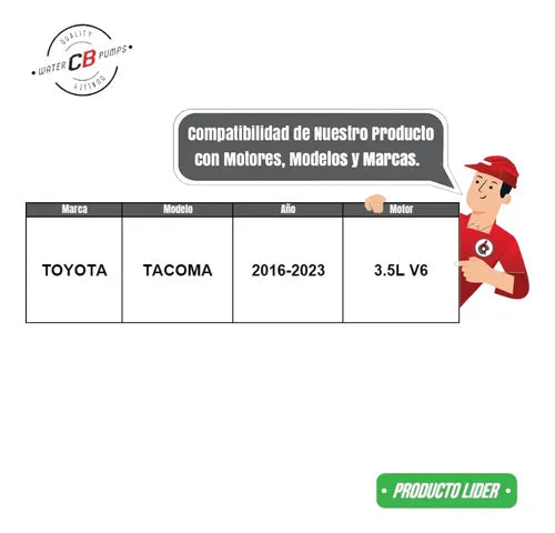 Bomba De Agua Toyota Tacoma 2016-2021 3.5l V6