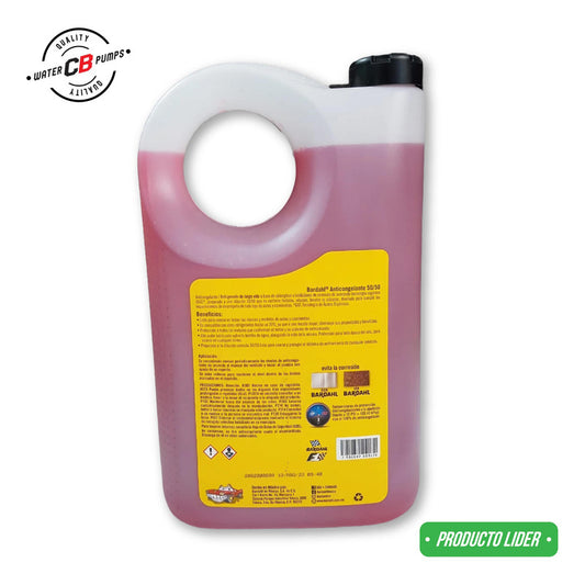Anticongelante Refrigerante Bardahl 50/50 1 Galón 3.785l - Rojo