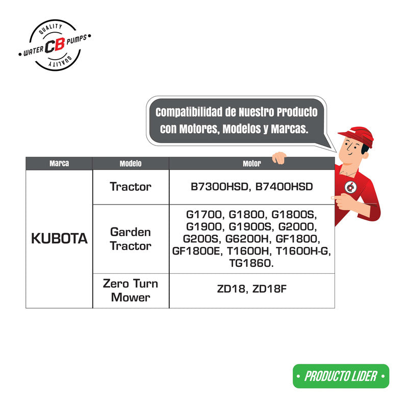 Bomba De Agua Kubota D722 D662 D902 15881-73030 15881-73033