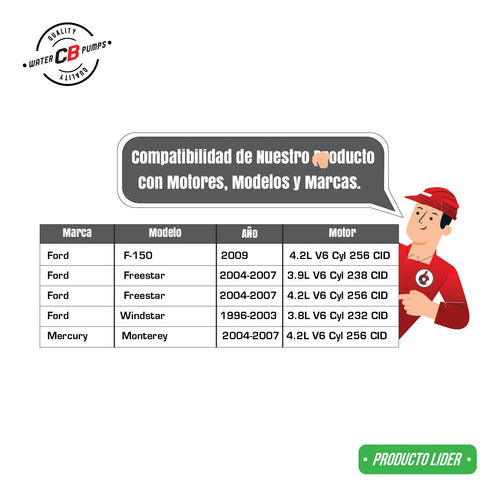 Bomba De Agua Ford Windstar 3.8l Freestar 3.9 4.2l 1996-2007