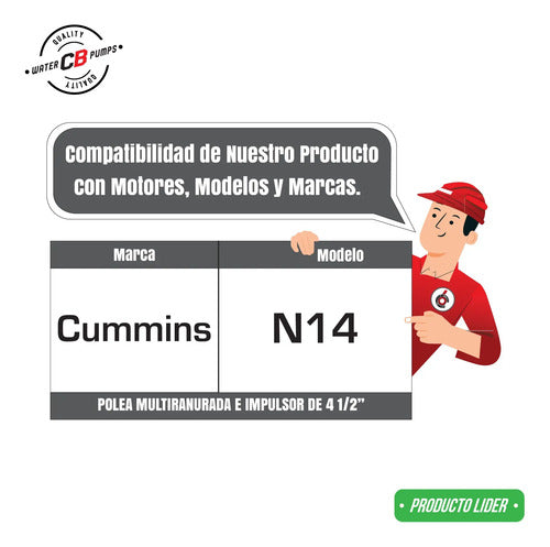 Bomba De Agua Compatible Con Cummins N14