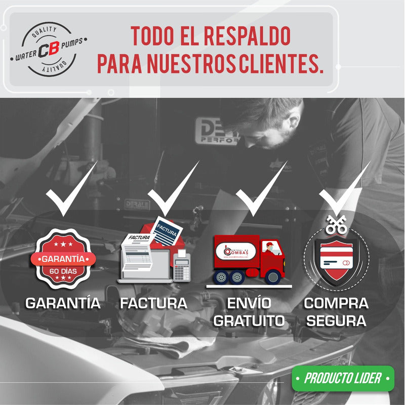 Conector Hule Acero Para Bomba Agua Mercedes Benz Om906 904