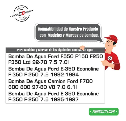 Tapa Para Bomba De Agua Ford Motor 429 460 7.0l 7.3l 7.5l