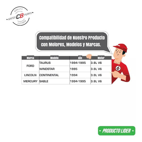 Bomba De Agua Ford Windstar V6 3.8l 1994 1995