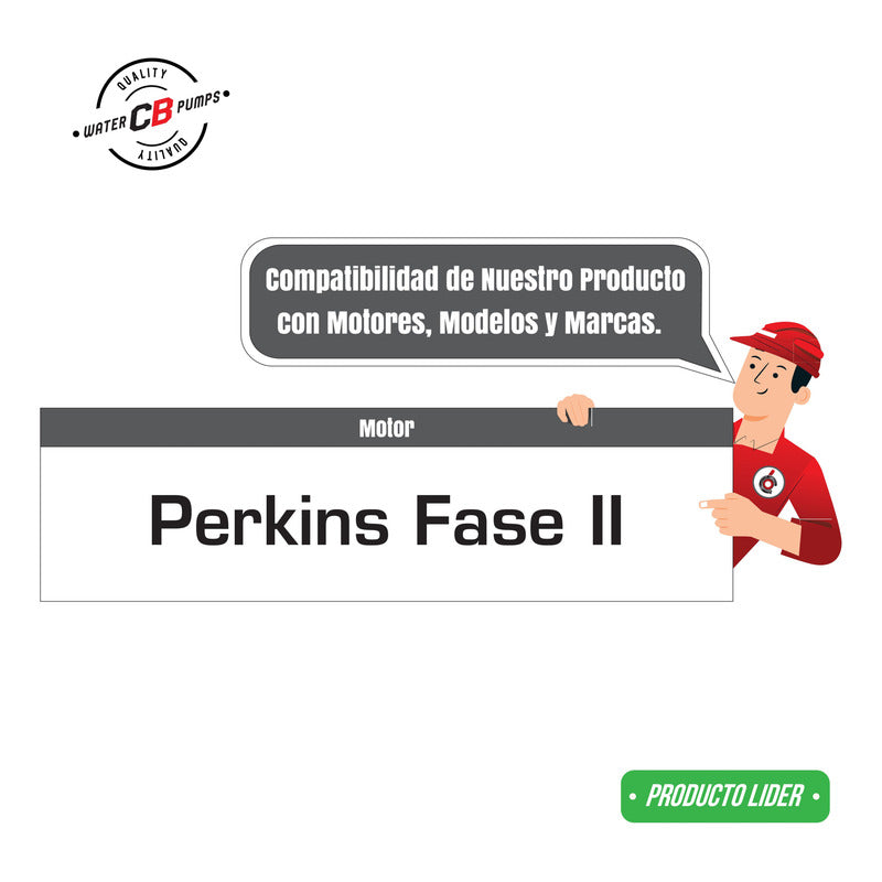 Dina / Perkins Phase II Water Pump (without Pulley)